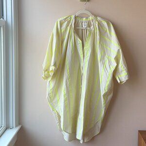 Pomander Pia Yellow Strip Beach/Swim Coverup